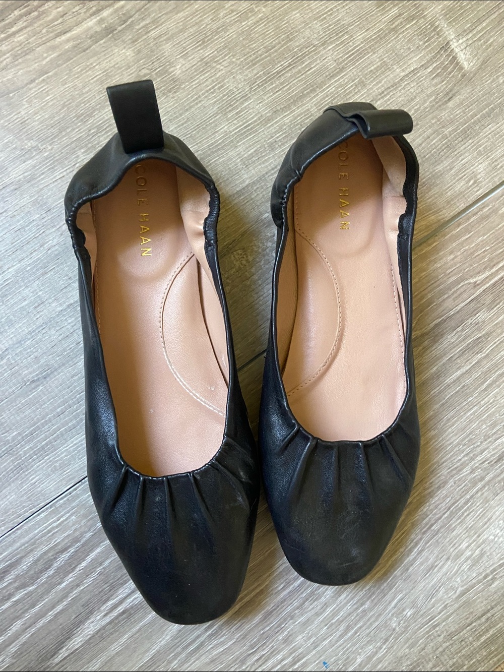 Cole Haan Soft Leather Black Ballet Flats